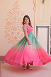 Ka 1169 Gold Crush With Embroidered Work Gown Wholesalers In Delhi
